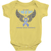 my hero is now my angel stomach cancer awareness Baby Bodysuit