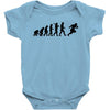 evolution of a rugby player t shirt top all black mens Baby Onesie