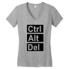 control alt delete Women's V-Neck T-Shirt