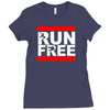 free running parkour run free Ladies Fitted T-Shirt