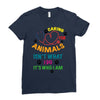 caring for animals isn't what i do it's who i am Ladies Fitted T-Shirt