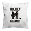 under new management stag night wedding mens Throw Pillow