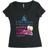 yoga and wine Women's Triblend Scoop T-shirt