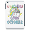 unicorns are born in october cute unicorn iPad Mini