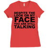 rude slogan Ladies Fitted T-Shirt