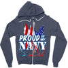 navy dad Zipper Hoodie