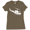 design uh 1h helicopter hubschrauber us army irak krieg war vietnam Ladies Fitted T-Shirt