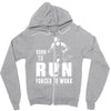 born to run forced to work Zipper Hoodie
