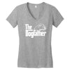the dogfather   boxer Women's V-Neck T-Shirt