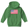 t-rex vintage american flag Youth Hoodie