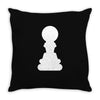 Chess King and Pawn Throw Pillow