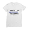 gaming mana low need milk Ladies Fitted T-Shirt