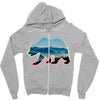 wild bear Zipper Hoodie