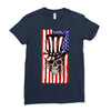 july 4th skull Ladies Fitted T-Shirt
