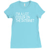 i'm a lot cooler on the internet Ladies Fitted T-Shirt