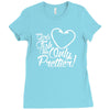 girls fish too only prettier Ladies Fitted T-Shirt