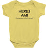 funny t shirt here i am! what are your other two wishes rude tee offen Baby Onesie