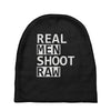 real men shoot raw Baby Beanies