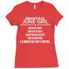 Smartass June Girl Ladies Fitted T-Shirt