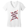 rad white and blue Women's V-Neck T-Shirt