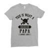 This Is What A Bad Ass Papa Looks Like Ladies Fitted T-Shirt