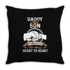 daddy and son not always eye to eye Throw Pillow