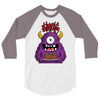 happy birthday monster 3/4 Sleeve Shirt