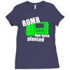 bomb has been planted Ladies Fitted T-Shirt