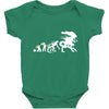 alien evolution   mens funny Baby Bodysuit