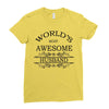 world's most amazing husband greeting Ladies Fitted T-Shirt