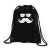 hipster glasses and moustache Drawstring Bags