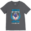 American by Birth Christian By the Grace of God V-Neck Tee