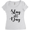 slay all day Women's Triblend Scoop T-shirt