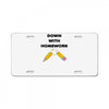 down with homework License Plate