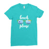Beach Please Ladies Fitted T-Shirt