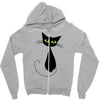 black cat idiot Zipper Hoodie