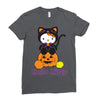 kitty halloween Ladies Fitted T-Shirt
