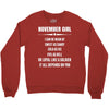 Super November Girl Crewneck Sweatshirt