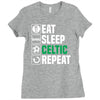 eat sleep celtic Ladies Fitted T-Shirt