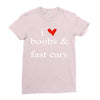 boobs &amp; fast cars Ladies Fitted T-Shirt