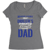 Behind Every Great Driller's Daughters Is A Truly Amazing Dad Women's Triblend Scoop T-shirt