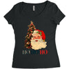 vintage santa christmas Women's Triblend Scoop T-shirt
