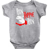run hippie run Baby Onesie