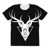 deer head vector white logo All Over Women's T-shirt