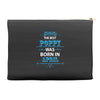 The Best Papa Was Born In April Accessory Pouches
