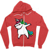 DABBİNG LEPRECHAUN UNİCORN Zipper Hoodie