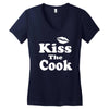 kiss the cook chef Women's V-Neck T-Shirt