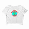 question your thinking flowy crop Crop Top