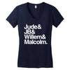 a litle life book white logo Women's V-Neck T-Shirt