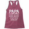 I Love you Papa Racerback Tank